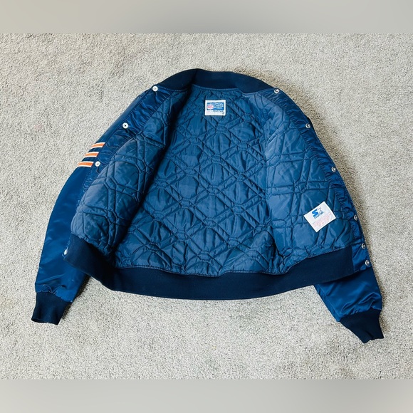 Vintage 80s/90s Starter NFL Chicago Bears Satin Stadium Jacket size Medium - Picture 7 of 11